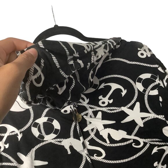 Macbeth Collection Margaret Josephs Nautical Beach Coverup Hoodie Women Large - Picture 6 of 10